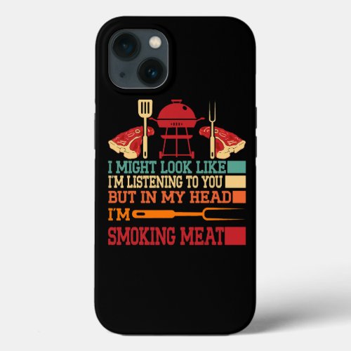 Meat Smoker Bbq Smoking Griller Chef Barbecue Gril iPhone 13 Case