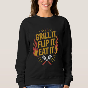 Meat Smoking Dad Quote Meat Smoker Funny BBQ Grill Sweatshirt