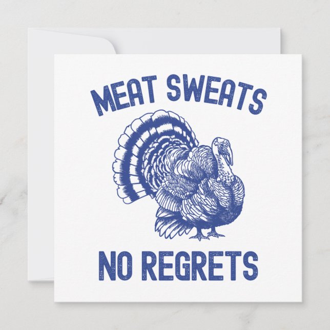 Meat Sweats No Regrets  Holiday Card (Front)