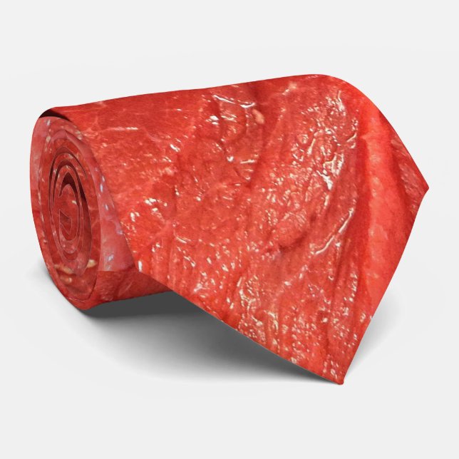 Meat Themed Neck Tie (Rolled)