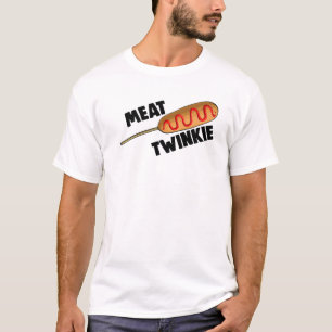 Meat Twinkie Corn Dog Corn Dogs Foodie Men Hot Dog T-Shirt