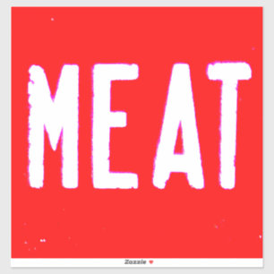 MEAT Vintage Cash Register Flag Sticker