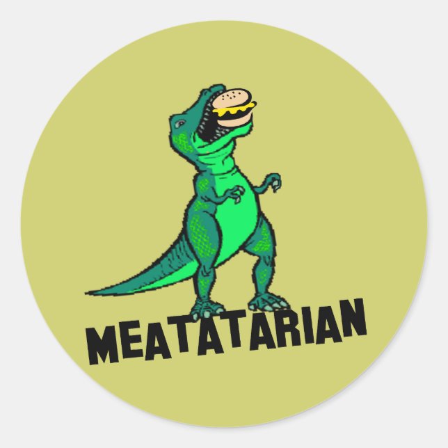 Meatatarian Classic Round Sticker (Front)