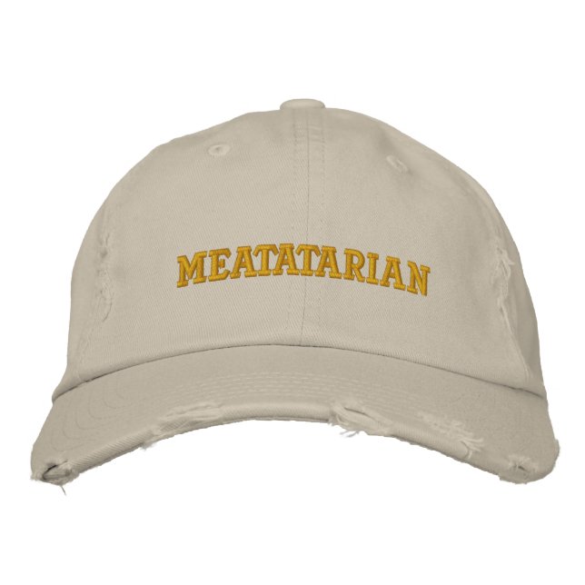 Meatatarian Embroidered Baseball Hat (Front)