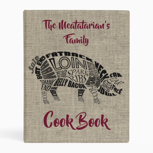 Meatatarians Family Cook Book Mini Binder