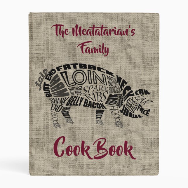 Meatatarian's Family Cook Book Mini Binder (Front)