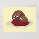 Meatball Eating Spaghetti Postcard