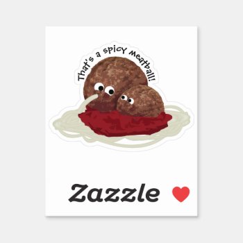 Meatball Eating Spaghetti Sticker by gravityx9 at Zazzle