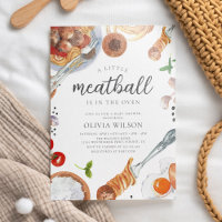 Meatball Italian Baby Shower Invitation