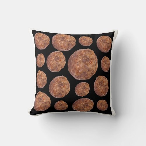 Meatball pattern throw pillow