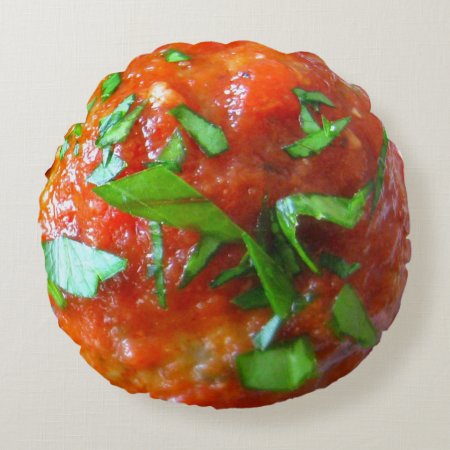 Meatball Round Pillow