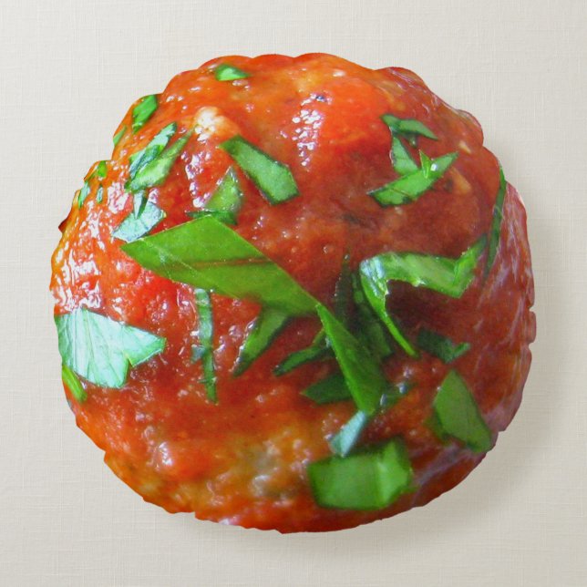 meatball round pillow (Front)