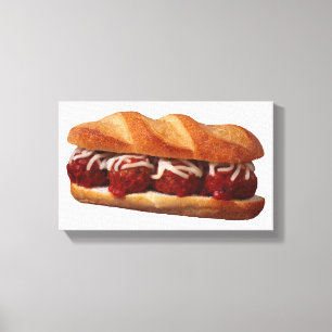 Meatball Sub Canvas Print