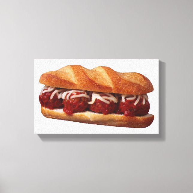 Meatball Sub Canvas Print (Front)