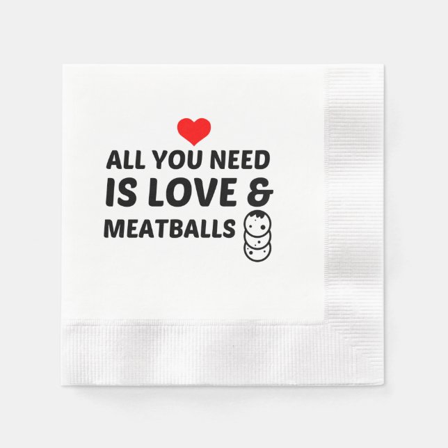 MEATBALLS AND LOVE NAPKINS (Front)