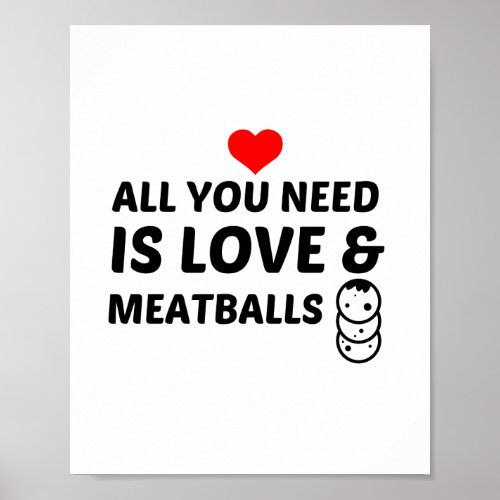 MEATBALLS AND LOVE POSTER