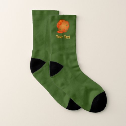 Meatballs in Hot Sauce and text on any color Socks