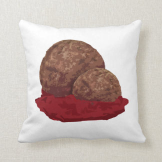 Meatballs in Sauce Throw Pillow