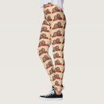 Meatballs Marinara Italian Food Italy Foodie Meat Leggings<br><div class="desc">Leggings feature an original marker illustration of a row of delicious Italian meatballs marinara,  printed on a pale tan background. Great for your favorite foodie!</div>