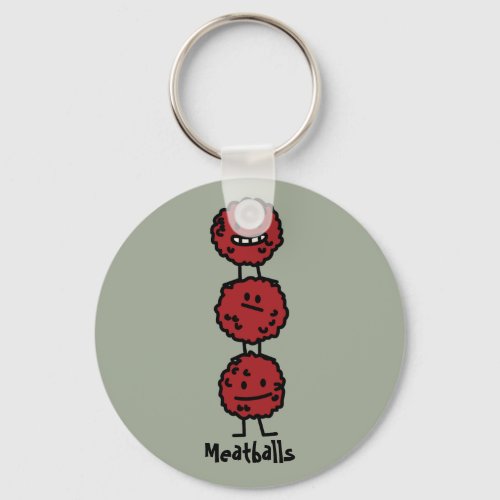 Meatballs Meatball stacked on top of each other Keychain
