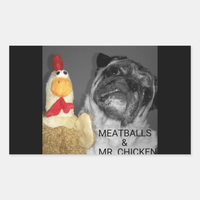 MEATBALLS RECTANGULAR STICKER (Front)