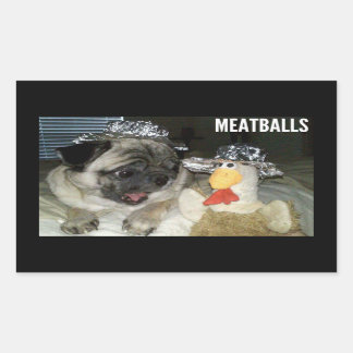 MEATBALLS RECTANGULAR STICKER