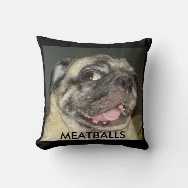 MEATBALLS THROW PILLOW (Front)