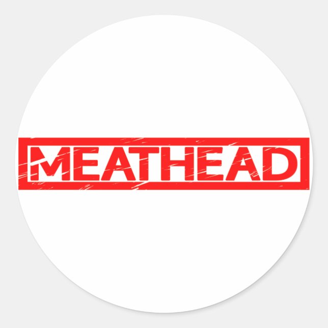 Meathead Stamp Classic Round Sticker (Front)