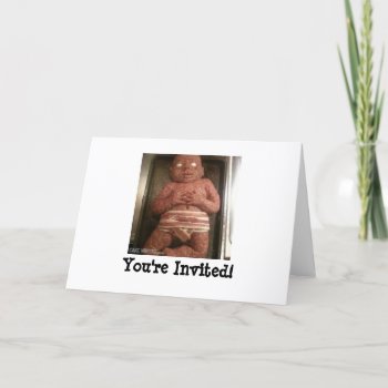 Meatloaf Baby Invitation Card by Cowcupsarecool at Zazzle