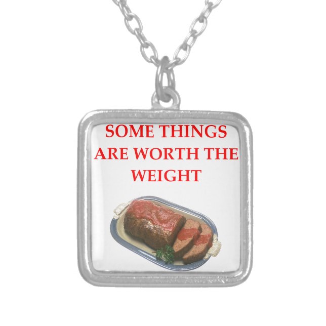 MEATLOAF SILVER PLATED NECKLACE (Front)