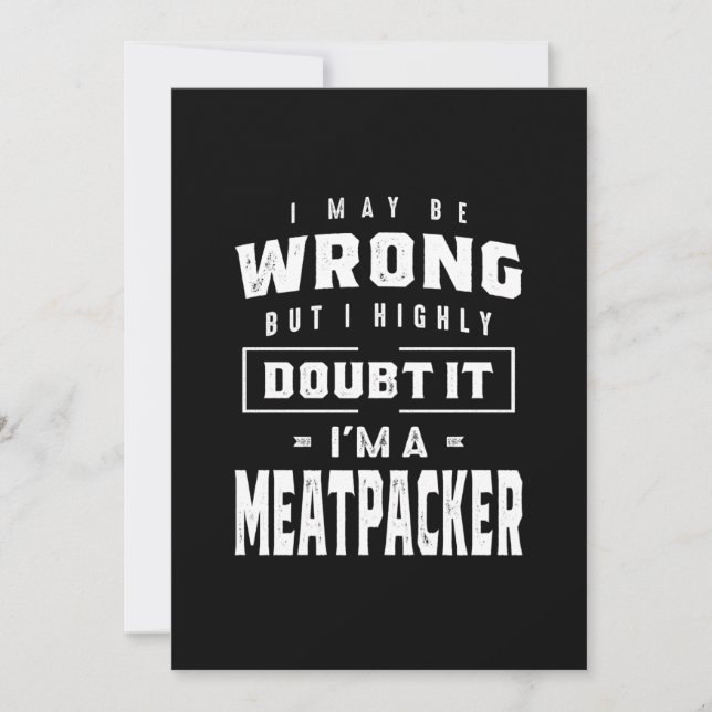 Meatpacher Job Title Tee Gift For Mens Womens Invitation (Front)
