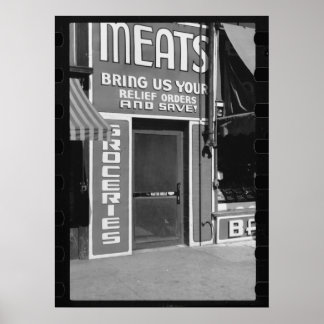 Meats & Groceries Poster