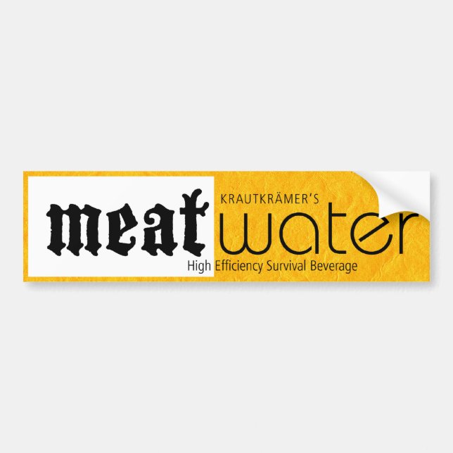 MeatWater Bumpersticker Bumper Sticker (Front)