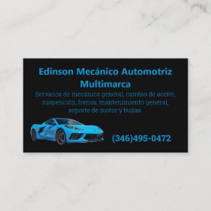 Mecánico Automotriz Tarjetas de Negocios Business Card