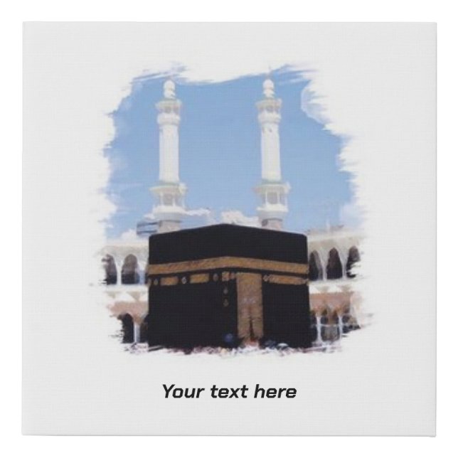 Mecca hand painted faux canvas print (Front)
