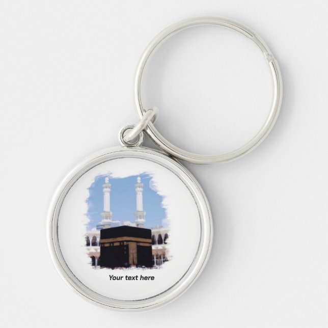 Mecca hand painted keychain (Front)