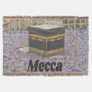 Mecca Saudi Arabia Islam’s holiest city, Kaaba Throw Blanket