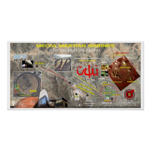 Mecca Star Map Poster