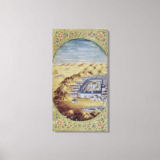 Mecca surrounded by the Mountains of Arafa Canvas Print (Front)