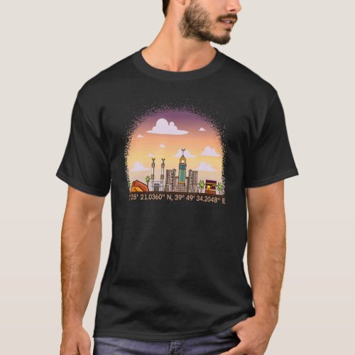 Mecca With Coordinates T_Shirt