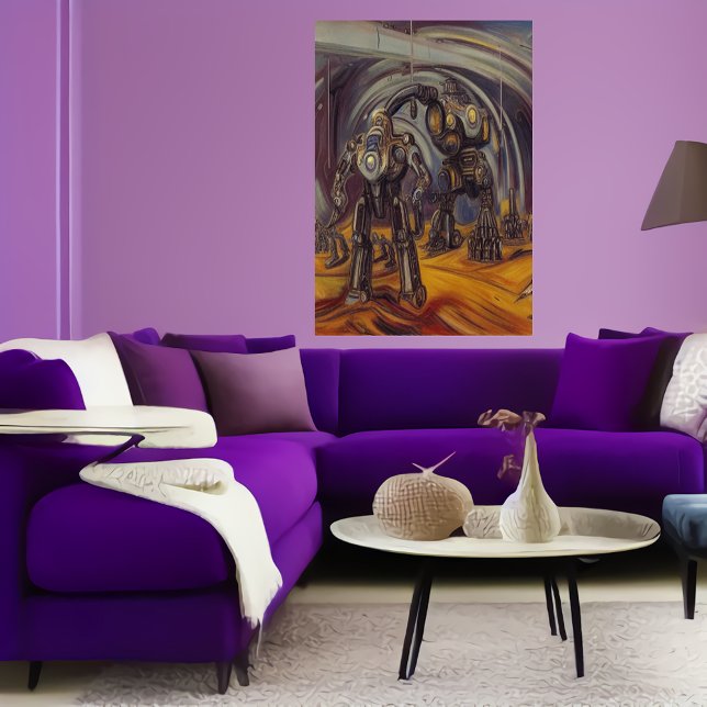 Mech robot on a alien planet | AI Art Poster (Creator Uploaded)