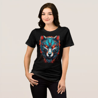 Mech Wolf Womens Tri-blend T-Shirt Shirt