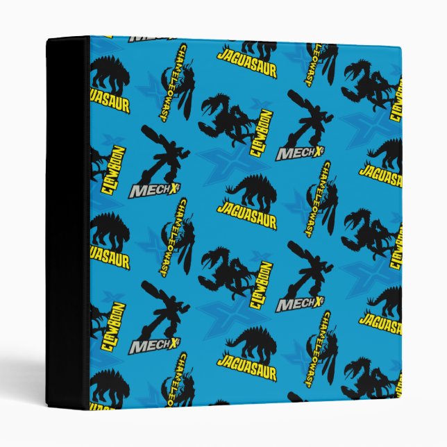 MECH-X4 Blue Pattern Binder (Front/Spine)