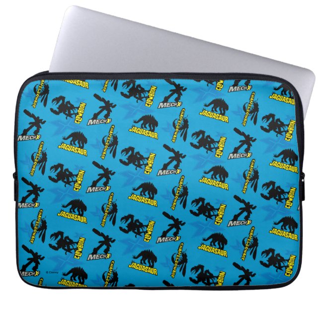 MECH-X4 Blue Pattern Laptop Sleeve (Front)