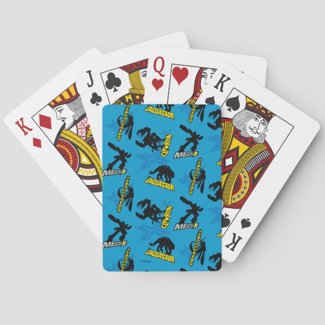 MECH-X4 Blue Pattern Poker Cards (Back)