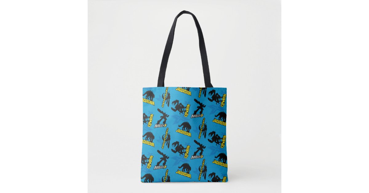 MECH-X4 Blue Pattern Tote Bag | Zazzle