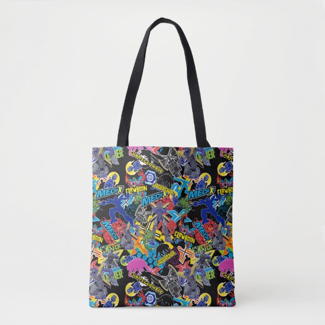 MECH-X4 Character Pattern Tote Bag (Front)