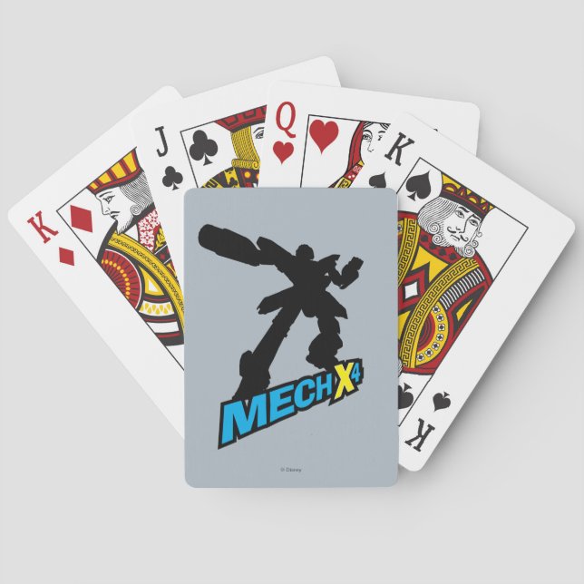 Mech X4 Silhouette Poker Cards (Back)