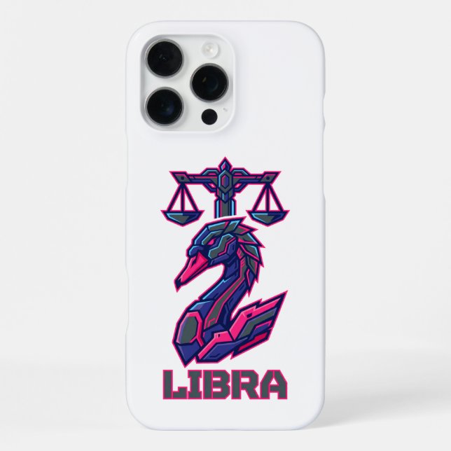 Mecha SciFi Cyber Libra Zodiac Gaming Armor iPhone Case (Back)