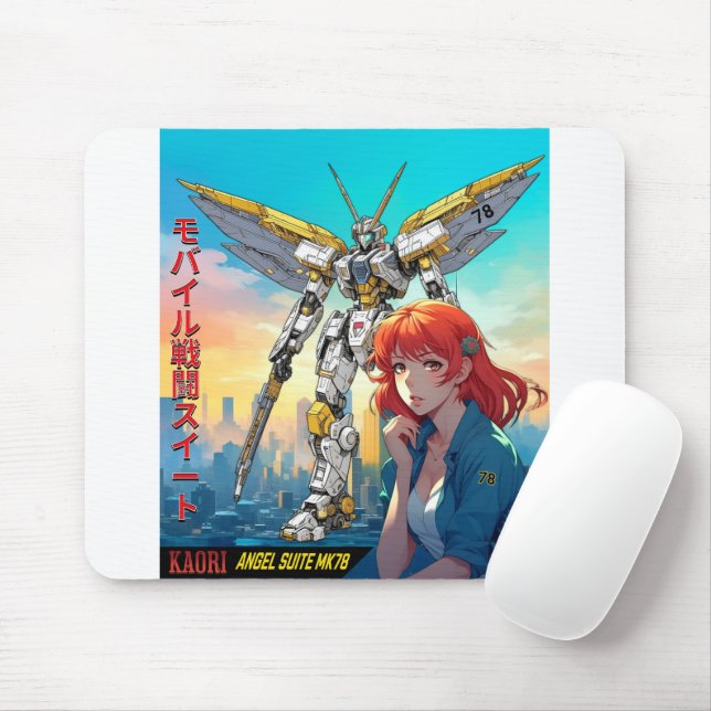 MECHA WARRIOR - KAORI'S ANGEL SUITE MK78  MOUSE PAD (With Mouse)